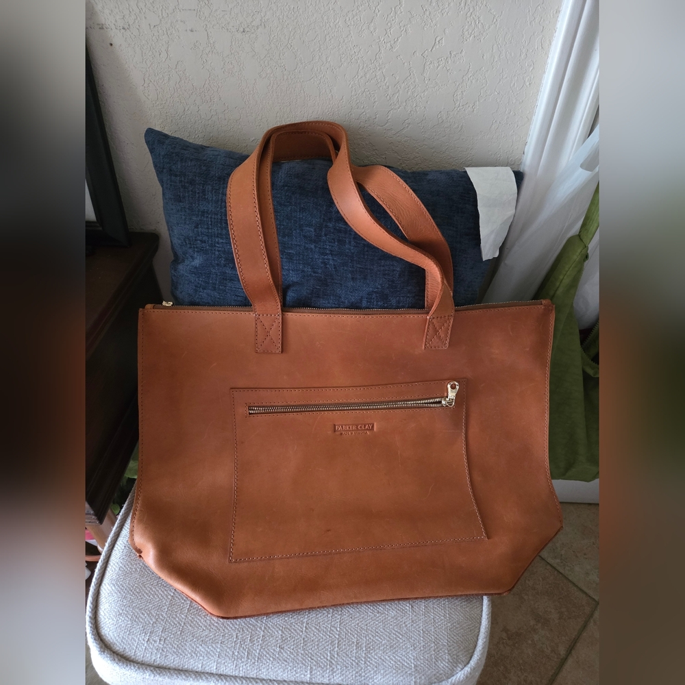 Parker Clay Entoto XL Zip Leather Tote